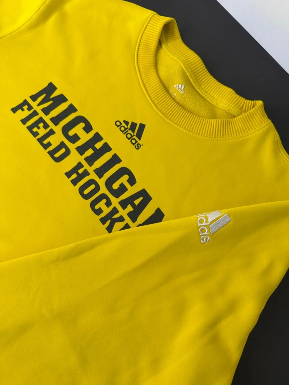 Adidas Yellow‎ Michigan Field Hockey Crewneck Sweatshirt
